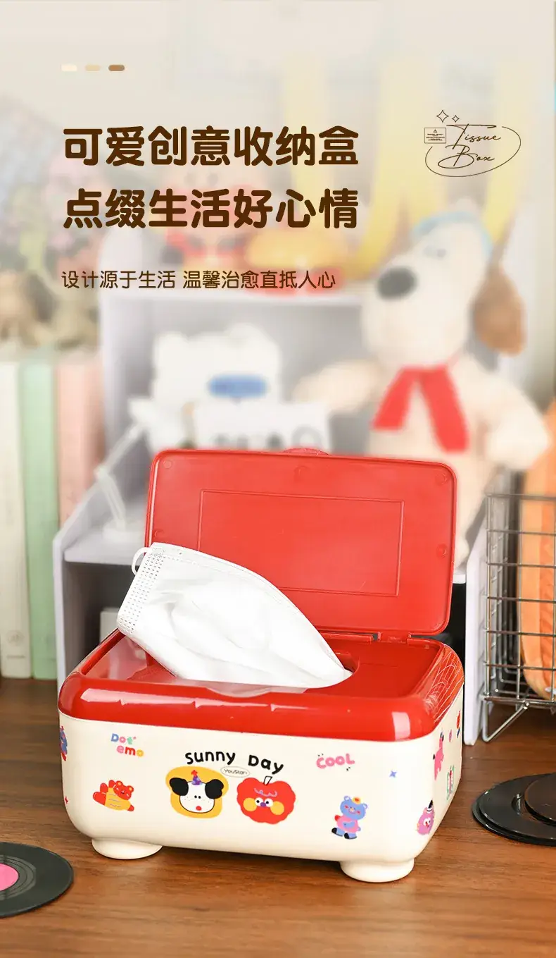 New Dust-Proof Tissue Box with Lid and Lifting Spring — feature 3