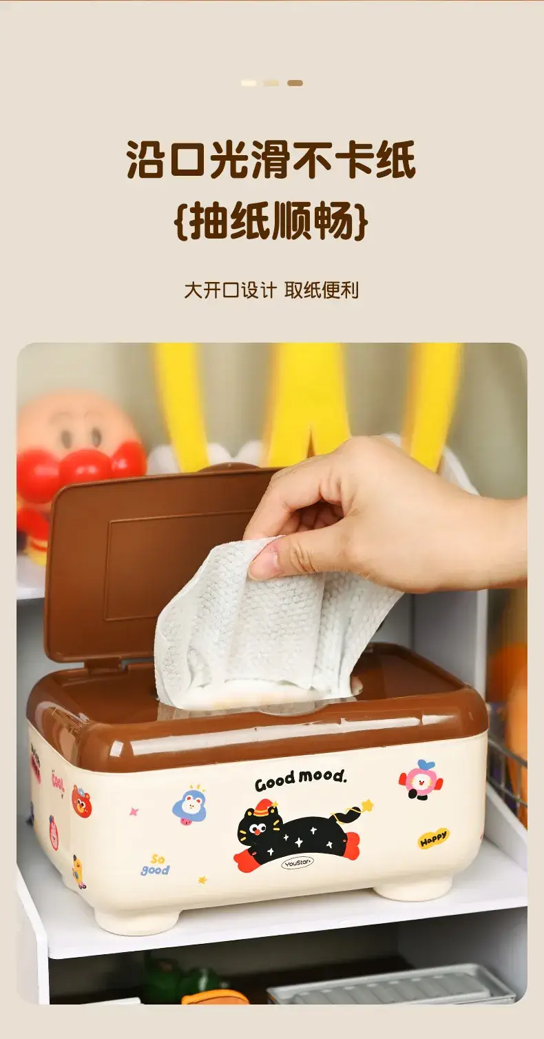 New Dust-Proof Tissue Box with Lid and Lifting Spring — feature 4