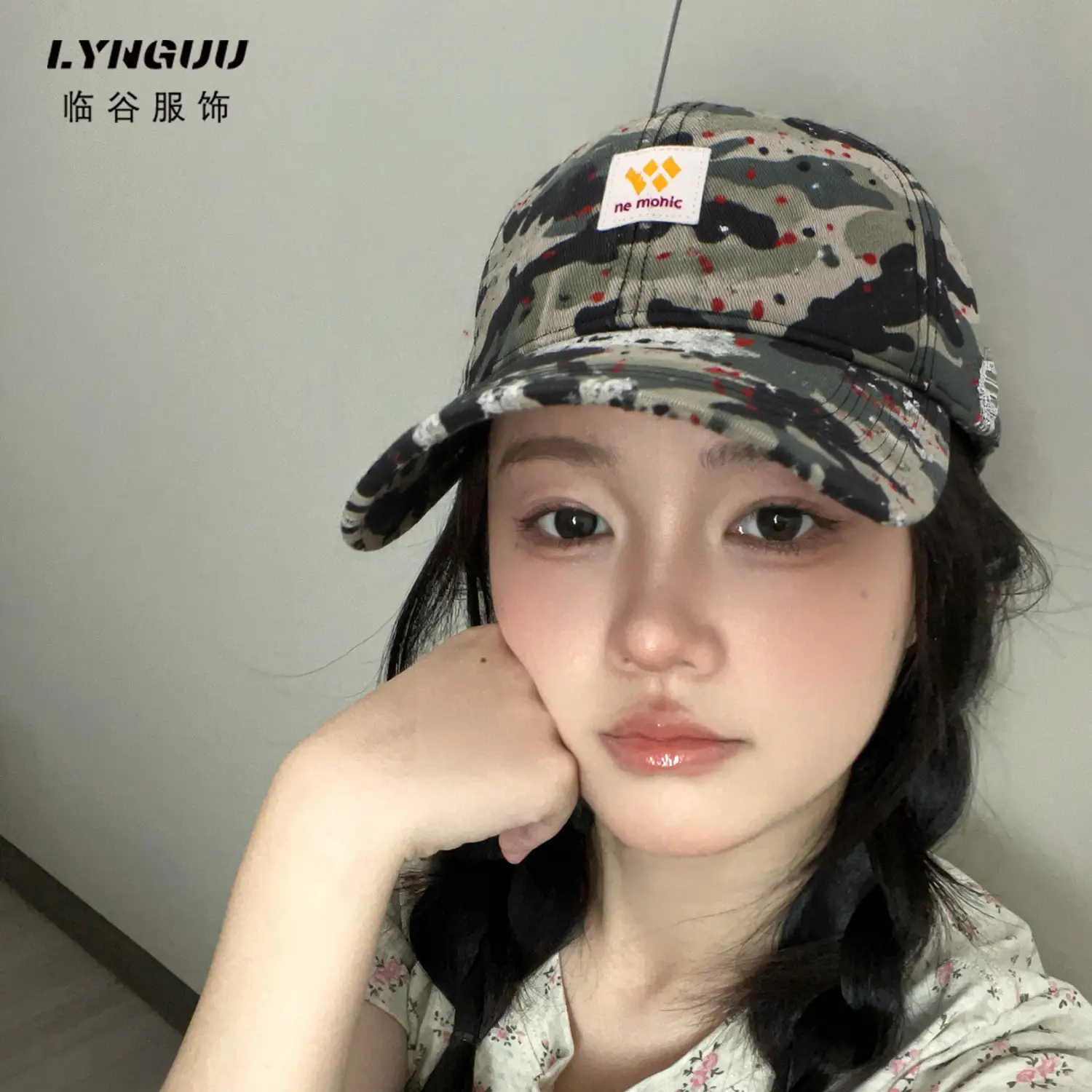2025 New American Baseball Hat Woven Mark Color Point Washed Old Increase Deepened Street Retro Cap - Image 4