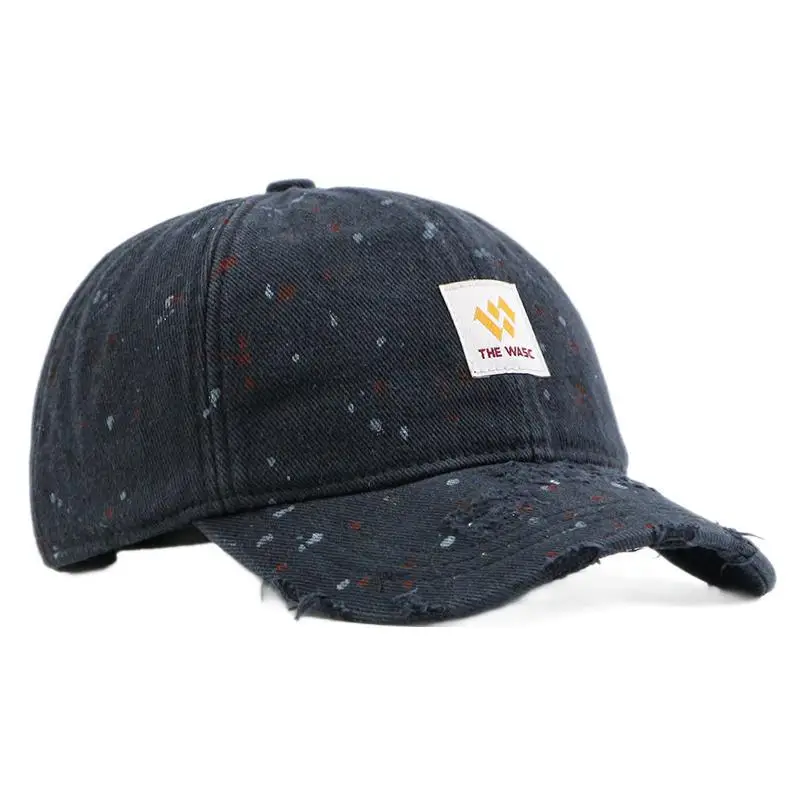 2025 New American Baseball Hat Woven Mark Color Point Washed Old Increase Deepened Street Retro Cap - Image 8