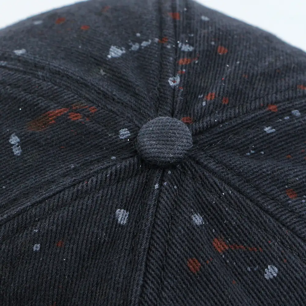 2025 New American Baseball Hat Woven Mark Color Point Washed Old Increase Deepened Street Retro Cap — feature 10