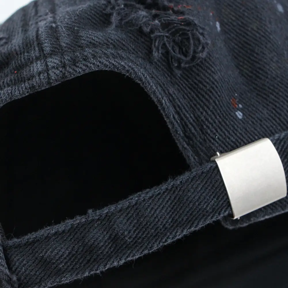 2025 New American Baseball Hat Woven Mark Color Point Washed Old Increase Deepened Street Retro Cap — feature 11