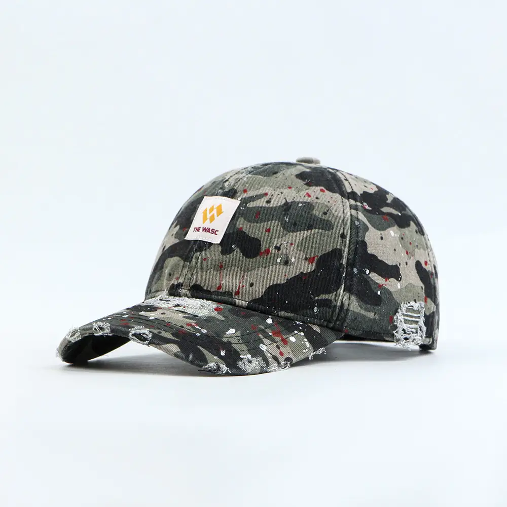 2025 New American Baseball Hat Woven Mark Color Point Washed Old Increase Deepened Street Retro Cap — feature 14