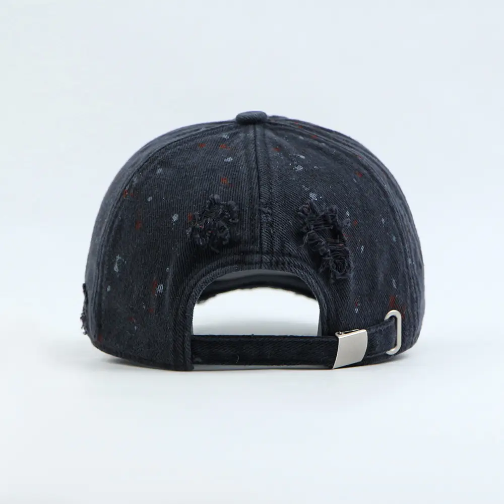 2025 New American Baseball Hat Woven Mark Color Point Washed Old Increase Deepened Street Retro Cap — feature 8