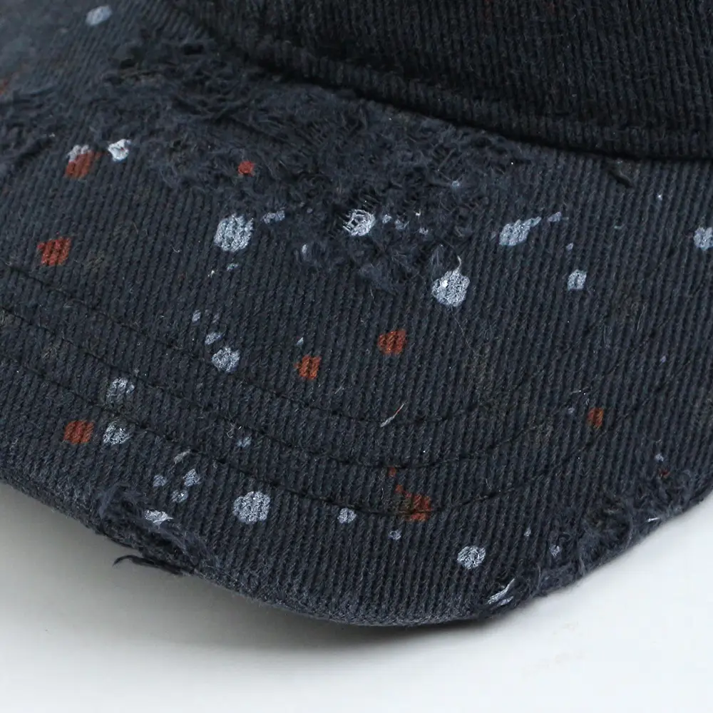 2025 New American Baseball Hat Woven Mark Color Point Washed Old Increase Deepened Street Retro Cap — feature 9