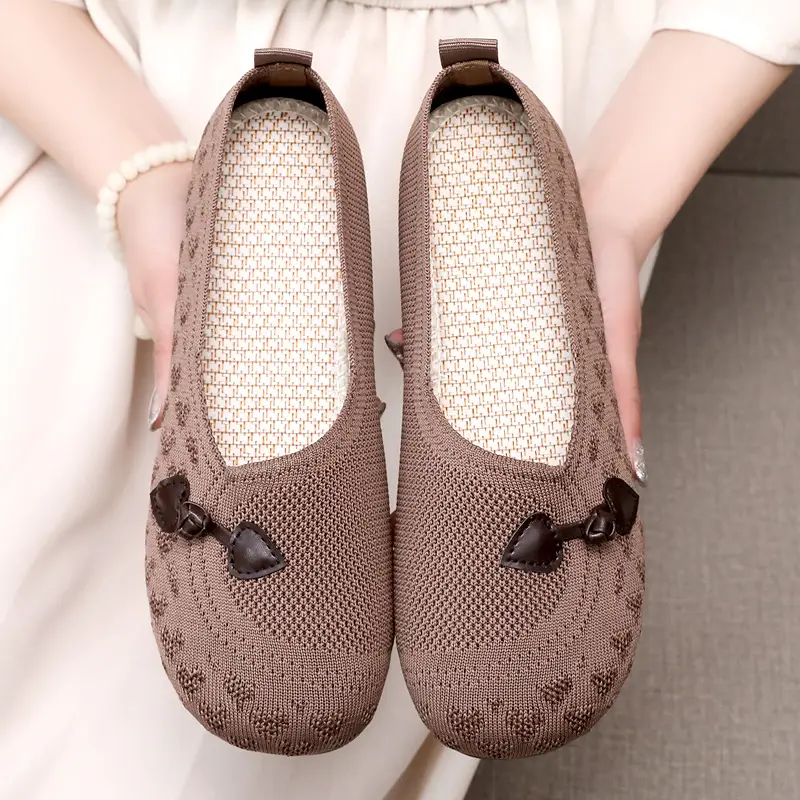 Spring Old Beijing Cloth Shoes Women's Shoes Mesh Shoes Soft-soled Casual Shoes One-step Soft-soled Shoes Super Soft and Comfortable Thin