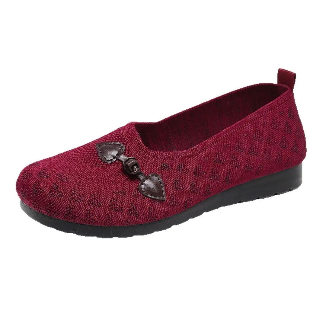 Spring Old Beijing Cloth Shoes Women's Shoes Mesh Shoes Soft-soled Casual Shoes One-step Soft-soled Shoes Super Soft and Comfortable Thin