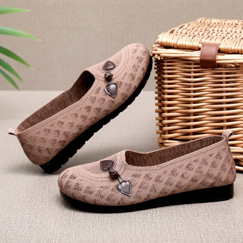 Spring Old Beijing Cloth Shoes Women's Shoes Mesh Shoes Soft-soled Casual Shoes One-step Soft-soled Shoes Super Soft and Comfortable Thin — feature 13