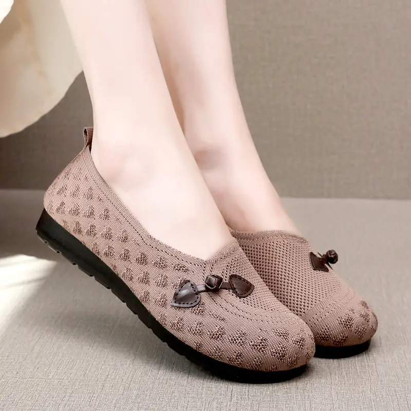 Spring Old Beijing Cloth Shoes Women's Shoes Mesh Shoes Soft-soled Casual Shoes One-step Soft-soled Shoes Super Soft and Comfortable Thin — feature 7