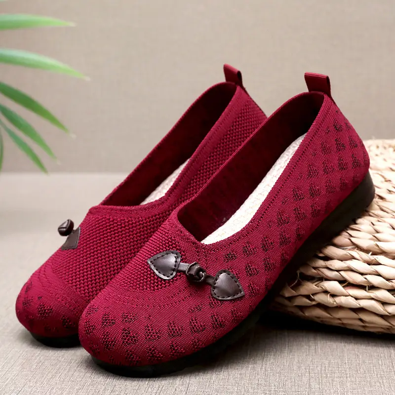 Spring Old Beijing Cloth Shoes Women's Shoes Mesh Shoes Soft-soled Casual Shoes One-step Soft-soled Shoes Super Soft and Comfortable Thin — feature 9