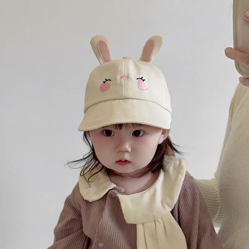 Baby Bunny Hat Pink Spring Summer Cap - Image 5