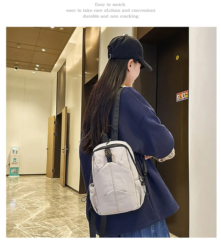 Black Unisex Lightweight Daily Backpack — feature 11