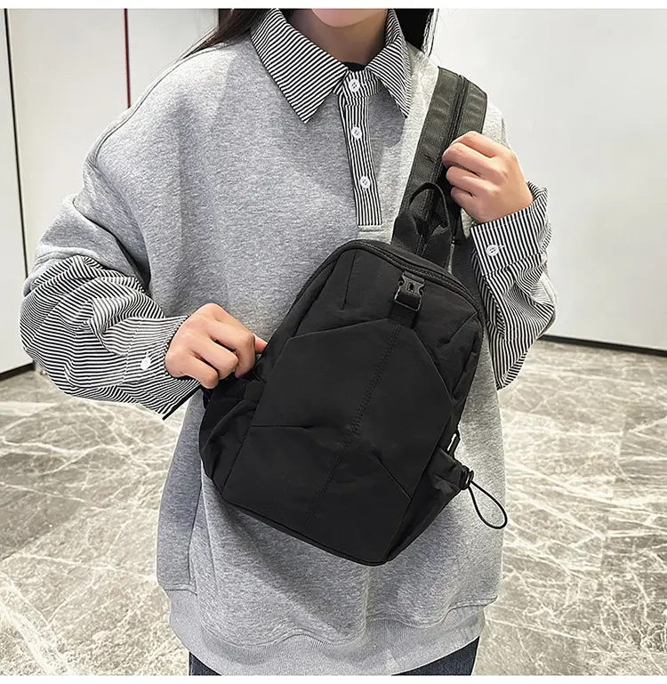Black Unisex Lightweight Daily Backpack — feature 17