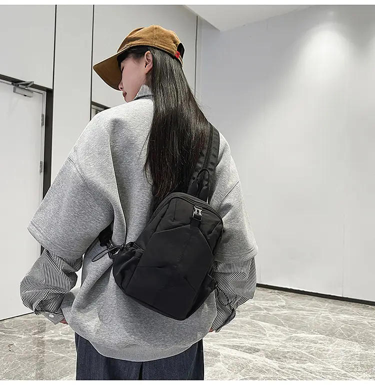 Black Unisex Lightweight Daily Backpack — feature 18