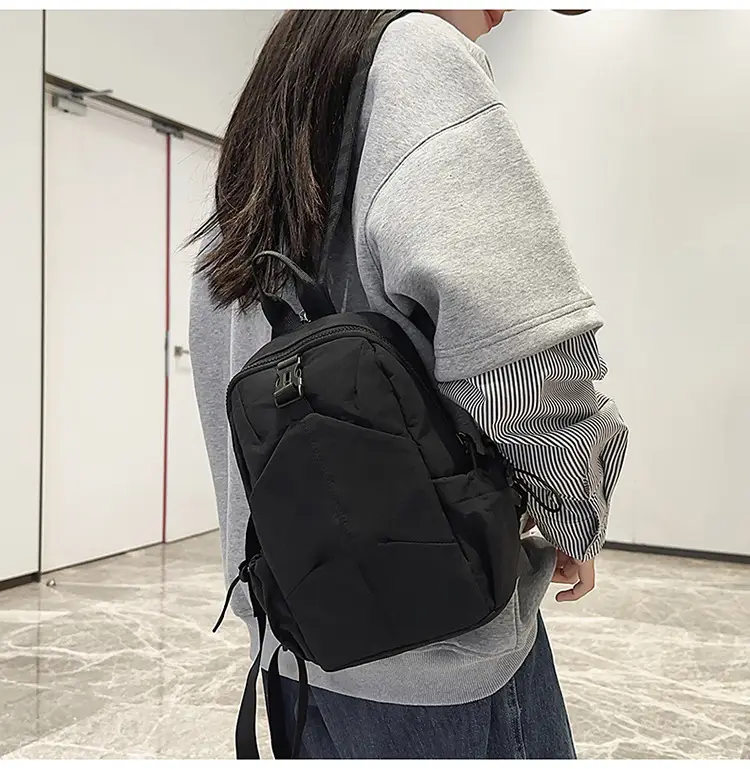Black Unisex Lightweight Daily Backpack — feature 20