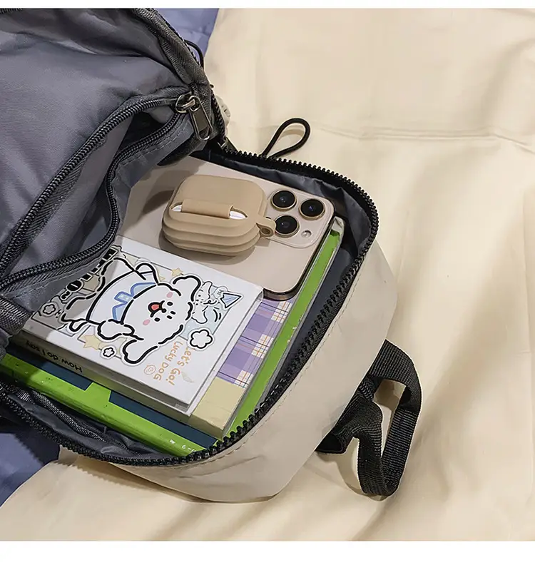 Black Unisex Lightweight Daily Backpack — feature 28