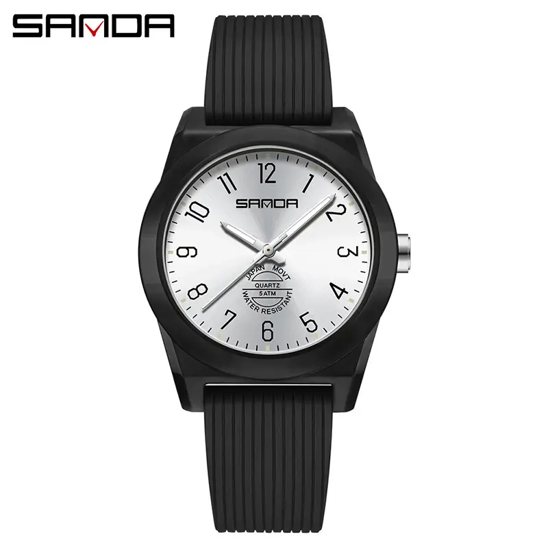 Sanda Black Quartz Watch for Men Women Casual Outdoor Sports Waterproof - Image 6