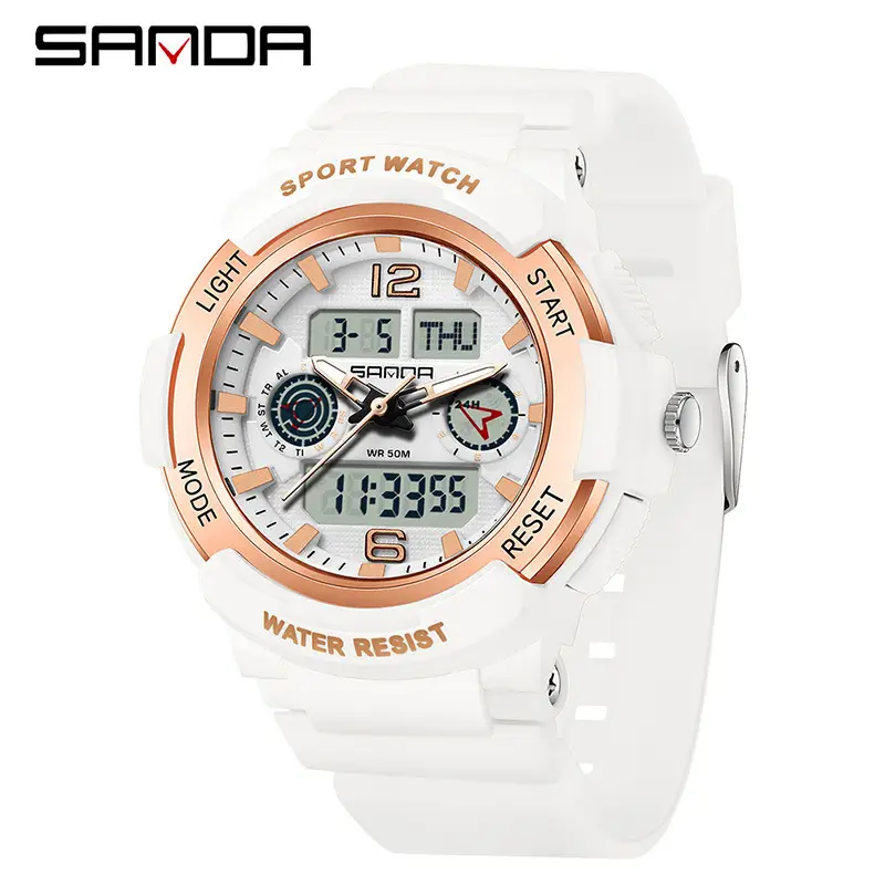 Sanda Multifunctional Digital Watch Blue Sport Waterproof
