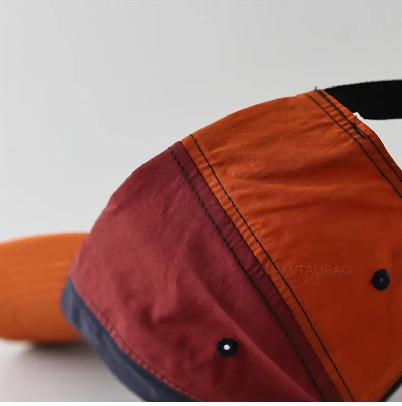 New Bear Embroidered Baseball Cap Dark Blue Green Orange — feature 7