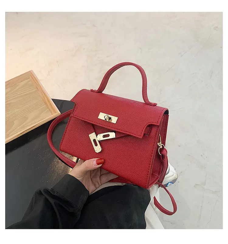 Red Lock Mini Shoulder Crossbody Bag for Women — feature 18