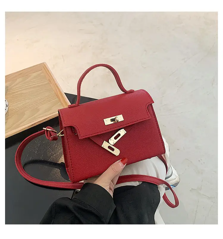 Red Lock Mini Shoulder Crossbody Bag for Women — feature 19