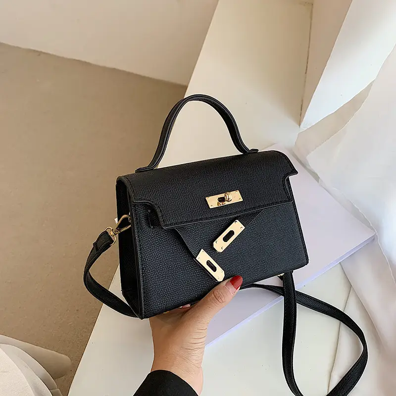 Red Lock Mini Shoulder Crossbody Bag for Women - Image 2