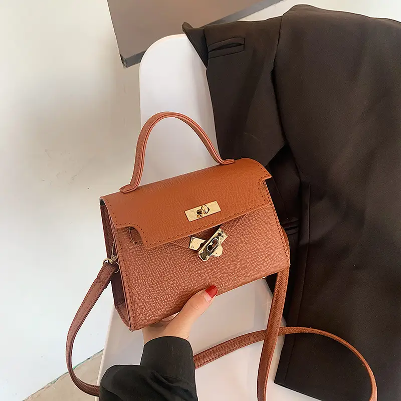 Red Lock Mini Shoulder Crossbody Bag for Women - Image 3