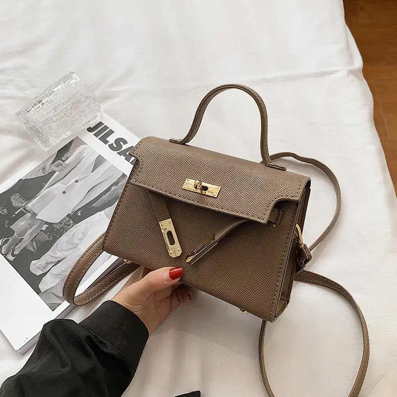 Red Lock Mini Shoulder Crossbody Bag for Women - Image 5