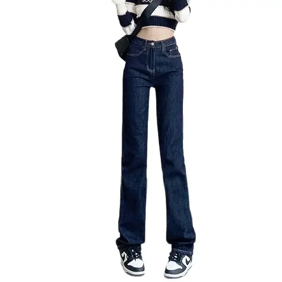 Dark Blue High-Waist Slimming Jeans for Tall Women