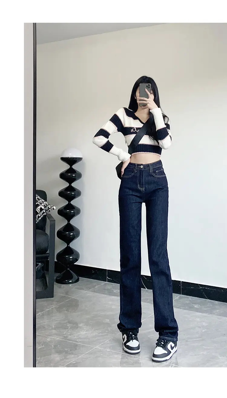 Dark Blue High-Waist Slimming Jeans for Tall Women — feature 7