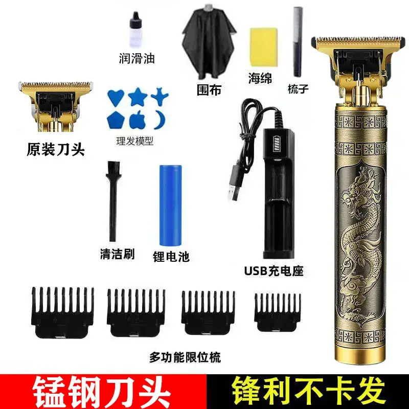Electric Pushing Razor with Oil Head & Rechargeable Battery