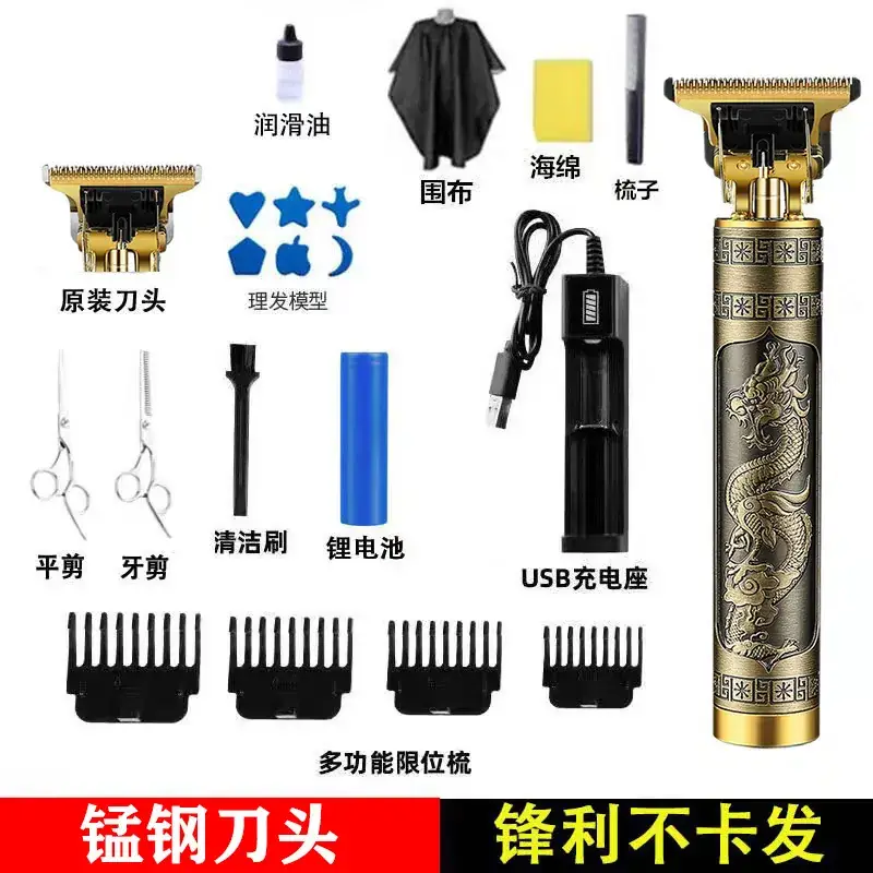 Electric Pushing Razor with Oil Head & Rechargeable Battery