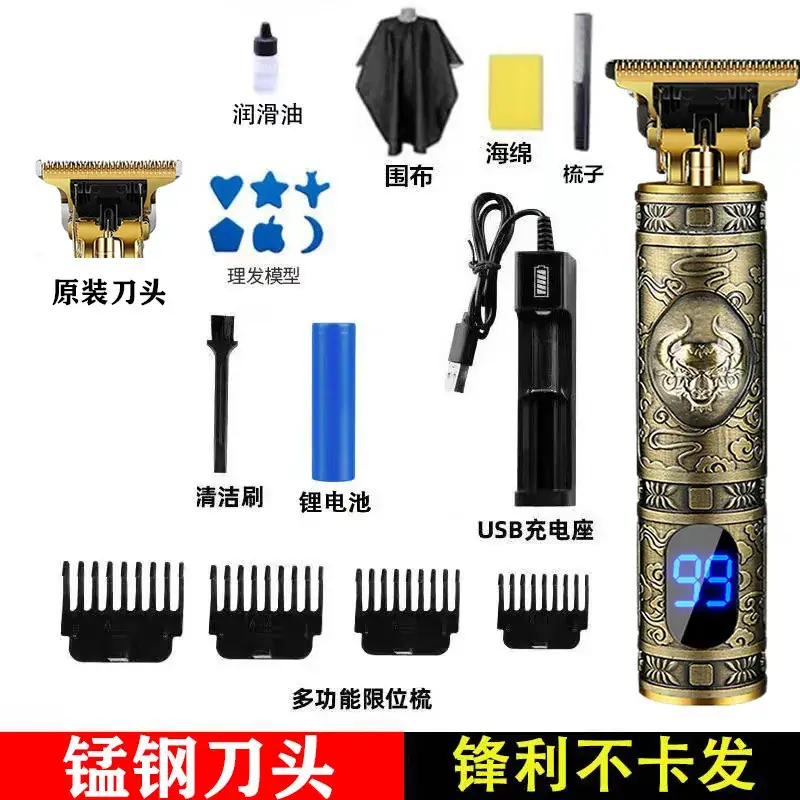 Electric Pushing Razor with Oil Head & Rechargeable Battery
