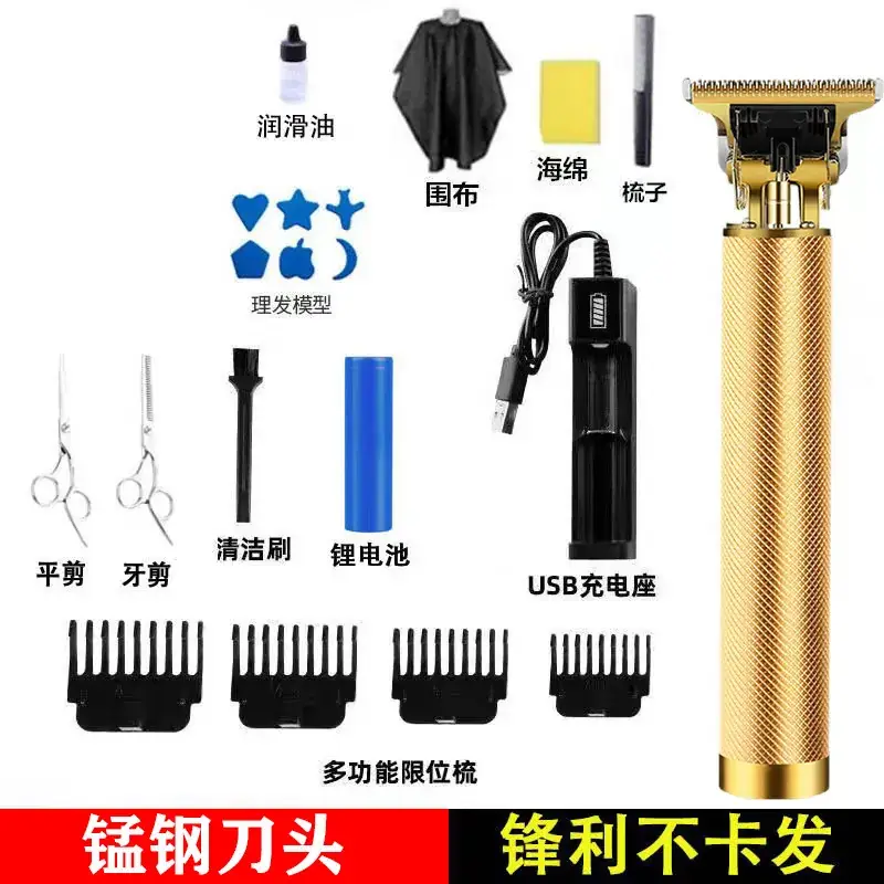 Electric Pushing Razor with Oil Head & Rechargeable Battery