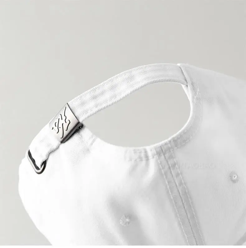 White Washed Cotton Baseball Cap with Old Letter Embroidery — feature 14