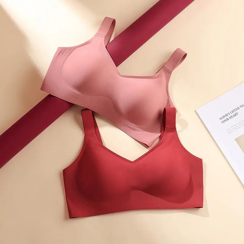 New Explosive Latex Upper Bracer No Mark Large Shoulder Strap Push-up Bra Thin Summer Collector Milk Jelly Strip Underwear for Women - Image 8