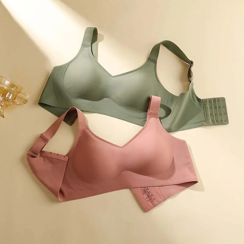 New Explosive Latex Upper Bracer No Mark Large Shoulder Strap Push-up Bra Thin Summer Collector Milk Jelly Strip Underwear for Women - Image 9
