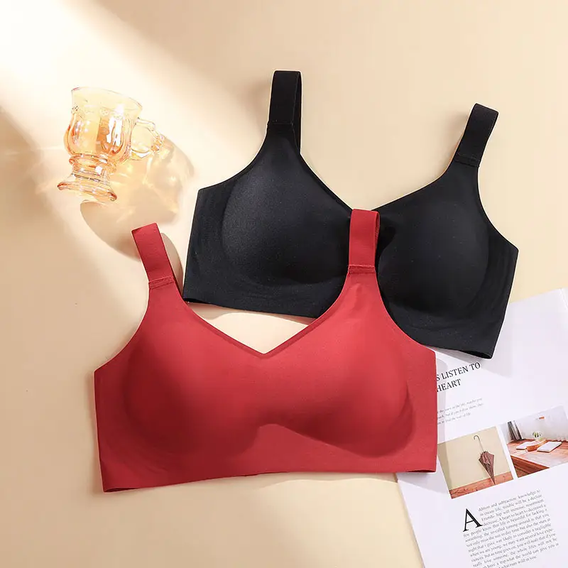 New Explosive Latex Upper Bracer No Mark Large Shoulder Strap Push-up Bra Thin Summer Collector Milk Jelly Strip Underwear for Women - Image 10