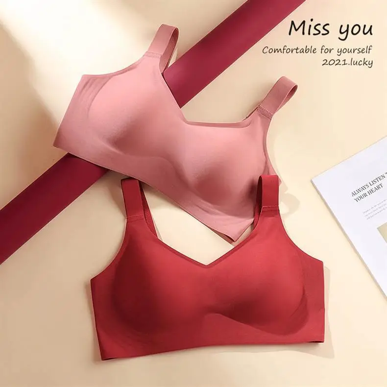 New Explosive Latex Upper Bracer No Mark Large Shoulder Strap Push-up Bra Thin Summer Collector Milk Jelly Strip Underwear for Women — feature 3