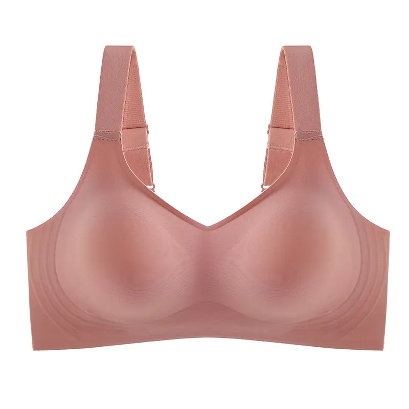 New Explosive Latex Upper Bracer No Mark Large Shoulder Strap Push-up Bra Thin Summer Collector Milk Jelly Strip Underwear for Women - Image 6