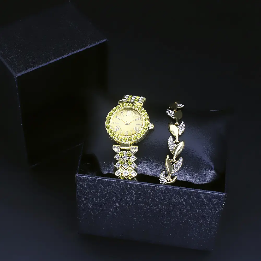 Gold Diamond Wristwatch Set for Women — feature 7