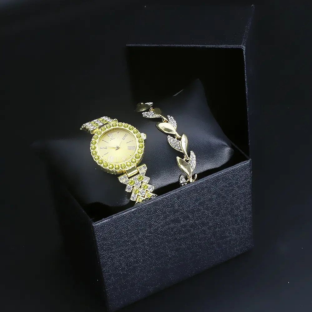 Gold Diamond Wristwatch Set for Women — feature 8