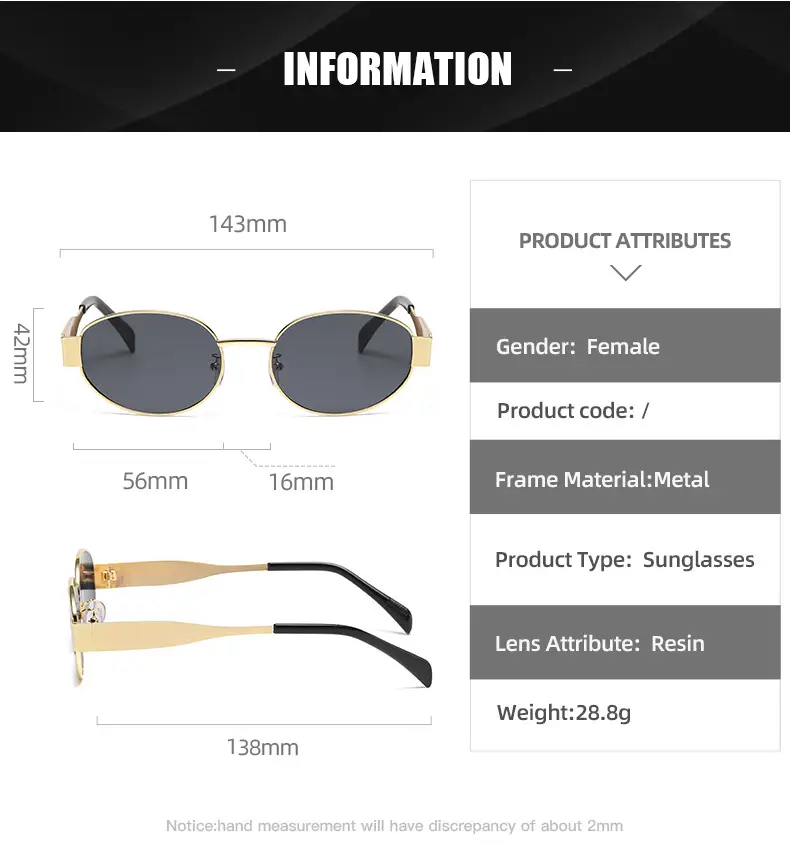 2025 Round Ins Metal Sunglasses for Men Women — feature 12