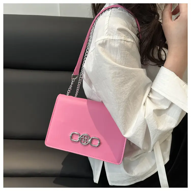 Pink Korean Style Chain Shoulder Bag for Women — feature 9
