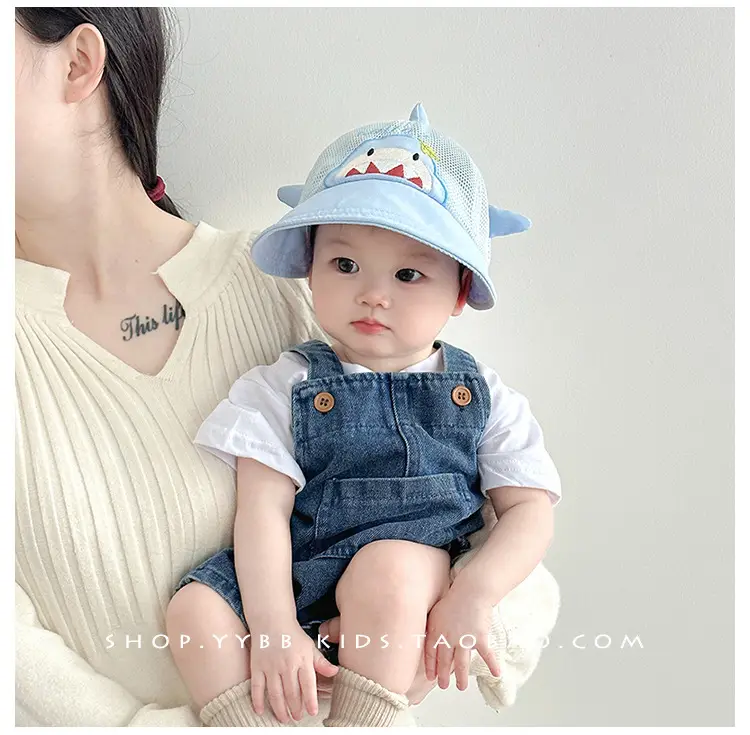 Baby Bear Cap Yellow Mesh Sun Hat for Boys — feature 1