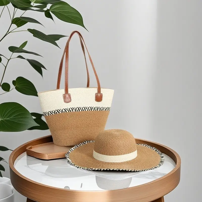 Women Straw Woven Shoulder Bag Large Capacity Seaside Style - Image 13