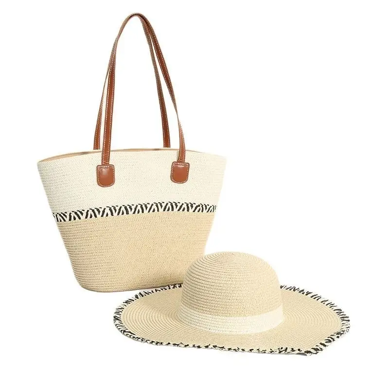 Women Straw Woven Shoulder Bag Large Capacity Seaside Style - Image 14