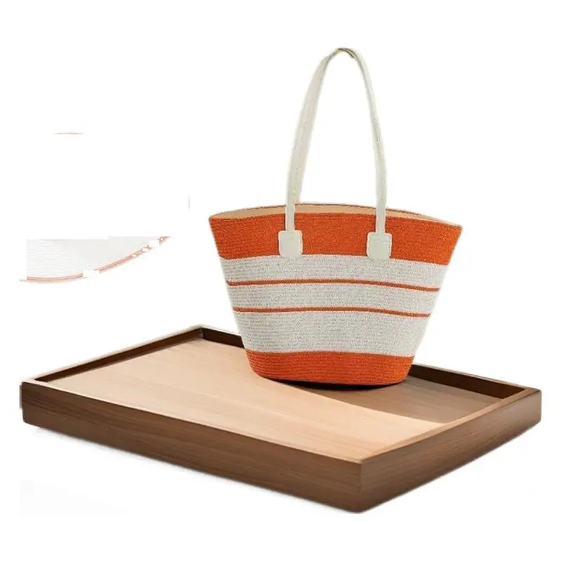Women Straw Woven Shoulder Bag Large Capacity Seaside Style — feature 13