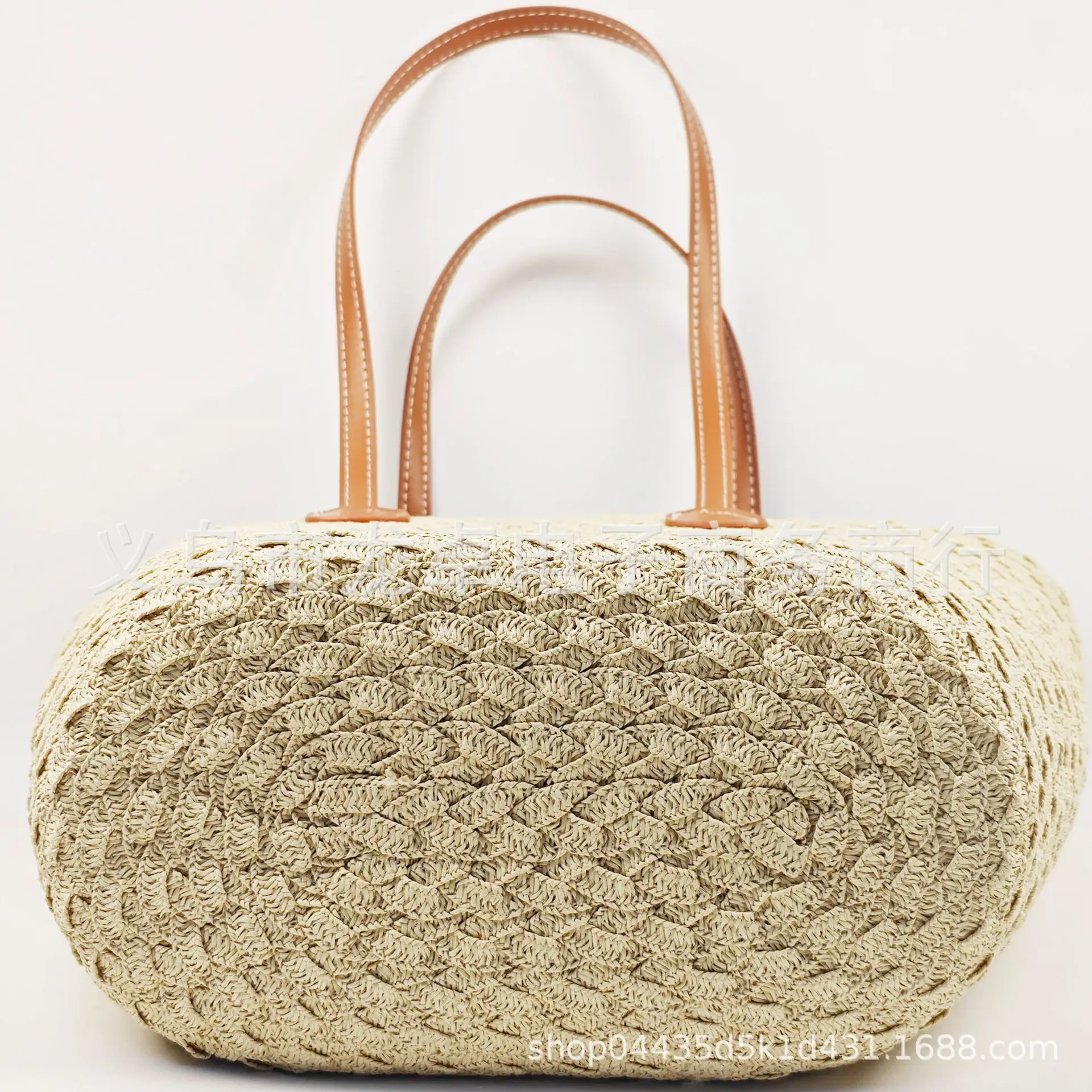 Women Straw Woven Shoulder Bag Large Capacity Seaside Style — feature 4