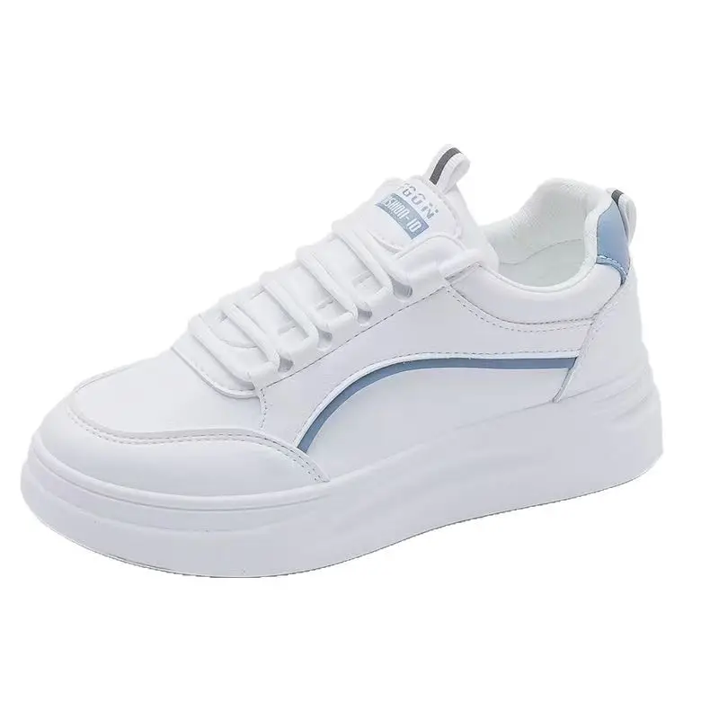Spring 2025 New Student Harajuku Style Sneakers White Shoes Women's All-match Korean Style Thick-soled Sports Leather Shoes - Image 9